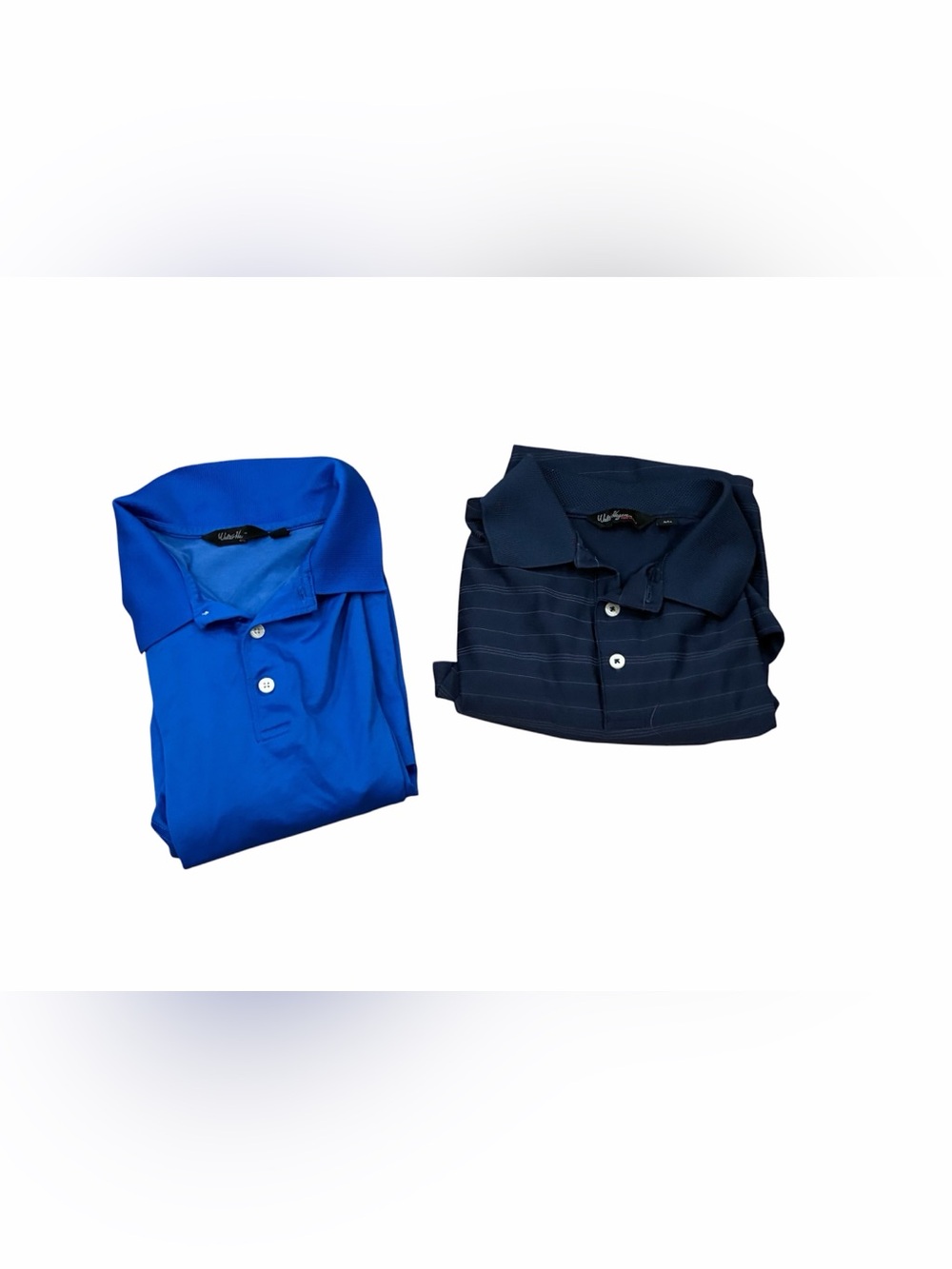 Walter Hagen Men Short Sleeve Pullover Polo Shirt Size Medium Blue Lot Of 2